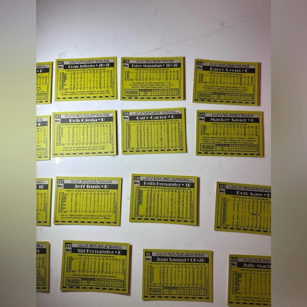 1990 Topps Baseball New York Mets Trading Cards (27 Cards) Vintage Collectible